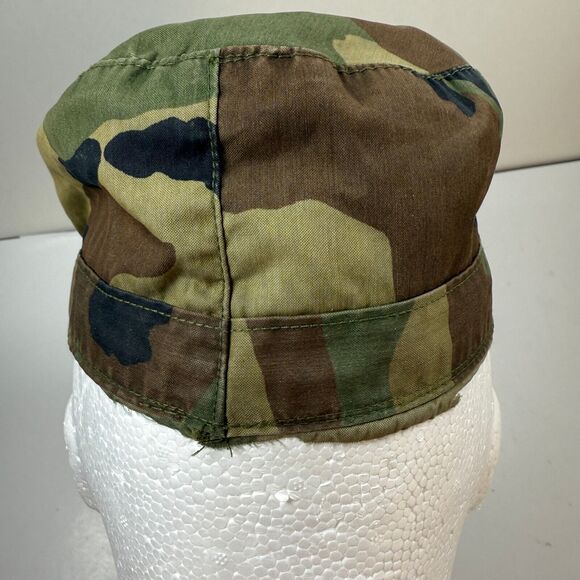 US Military Woodland Camo Army Hot Weather Hat Cap Size 6 7/8 | SP0100-99-D-CA82 - Picture 4 of 10